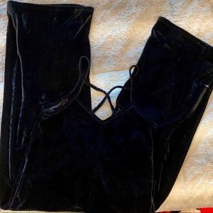 Velvet Jumpsuit/Romper with Pockets